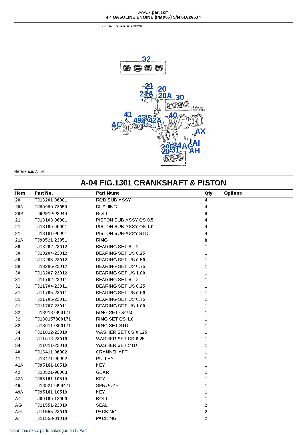4P GASOLINE ENGINE (PM005) S/N 0162653~ – sample page 4 4P GASOLINE ENGINE (PM005) S/N 0162653~ – sample page 4