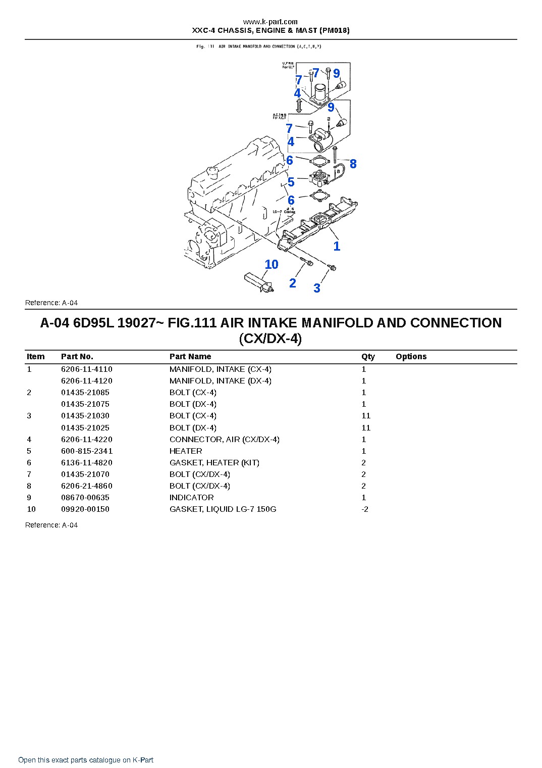 XXC-4 CHASSIS, ENGINE & MAST (PM018) – sample page 4 XXC-4 CHASSIS, ENGINE & MAST (PM018) – sample page 4