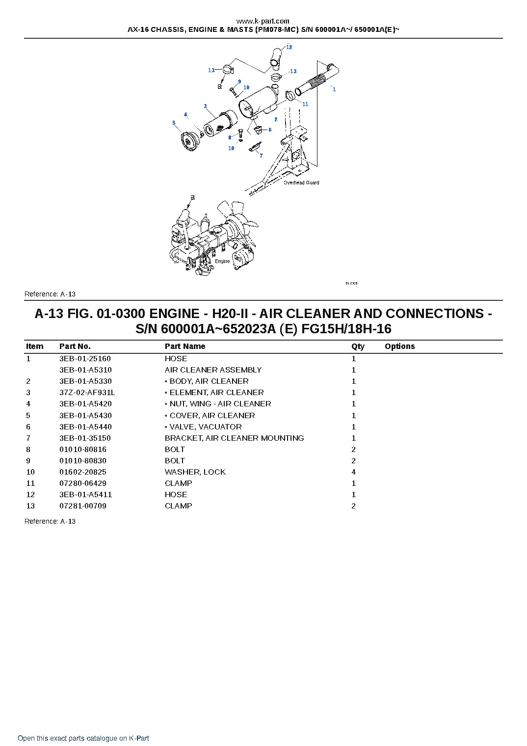 AX-16 CHASSIS, ENGINE & MASTS (PM078-MC) S/N 600001A~/ 650001A(E)~ – sample page 7 AX-16 CHASSIS, ENGINE & MASTS (PM078-MC) S/N 600001A~/ 650001A(E)~ – sample page 7