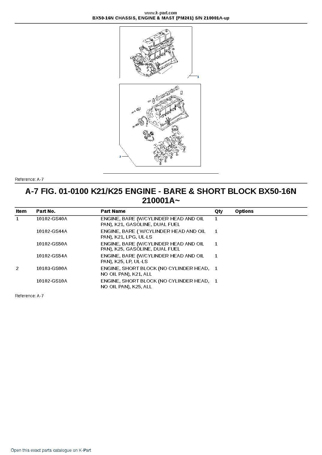 BX50-16N CHASSIS, ENGINE & MAST (PM241) S/N 210001A-up – sample page 4