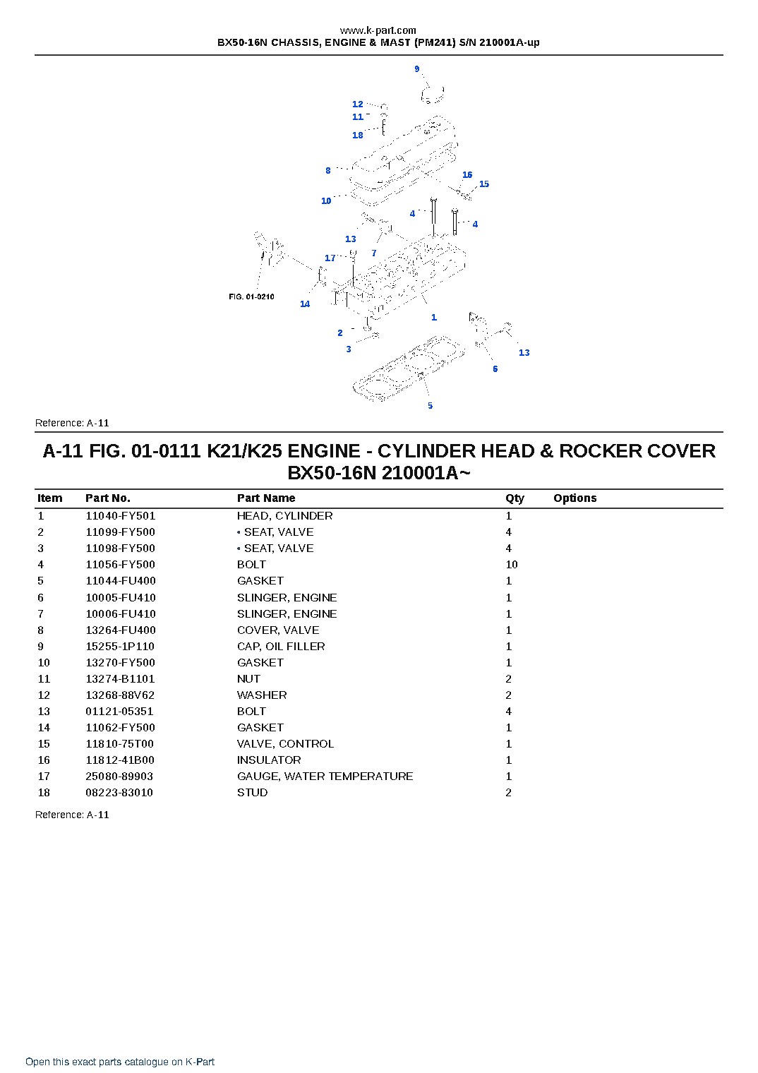 BX50-16N CHASSIS, ENGINE & MAST (PM241) S/N 210001A-up – sample page 7