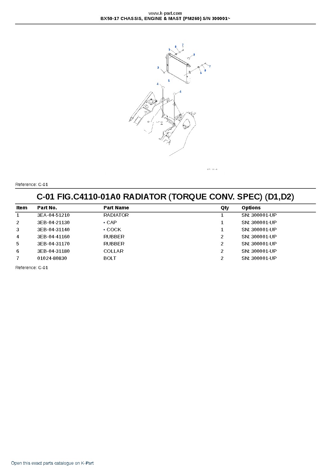 BX50-17 CHASSIS, ENGINE & MAST (PM260) S/N 300001~ – sample page 6