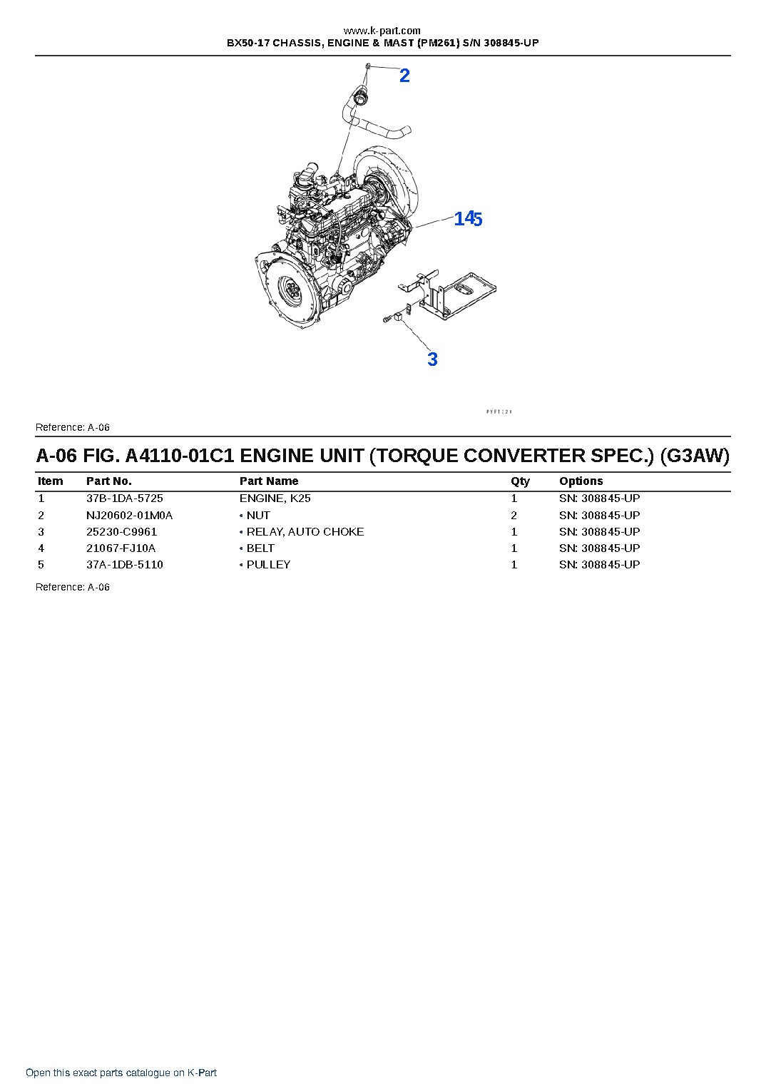 BX50-17 CHASSIS, ENGINE & MAST (PM261) S/N 308845-UP – sample page 6
