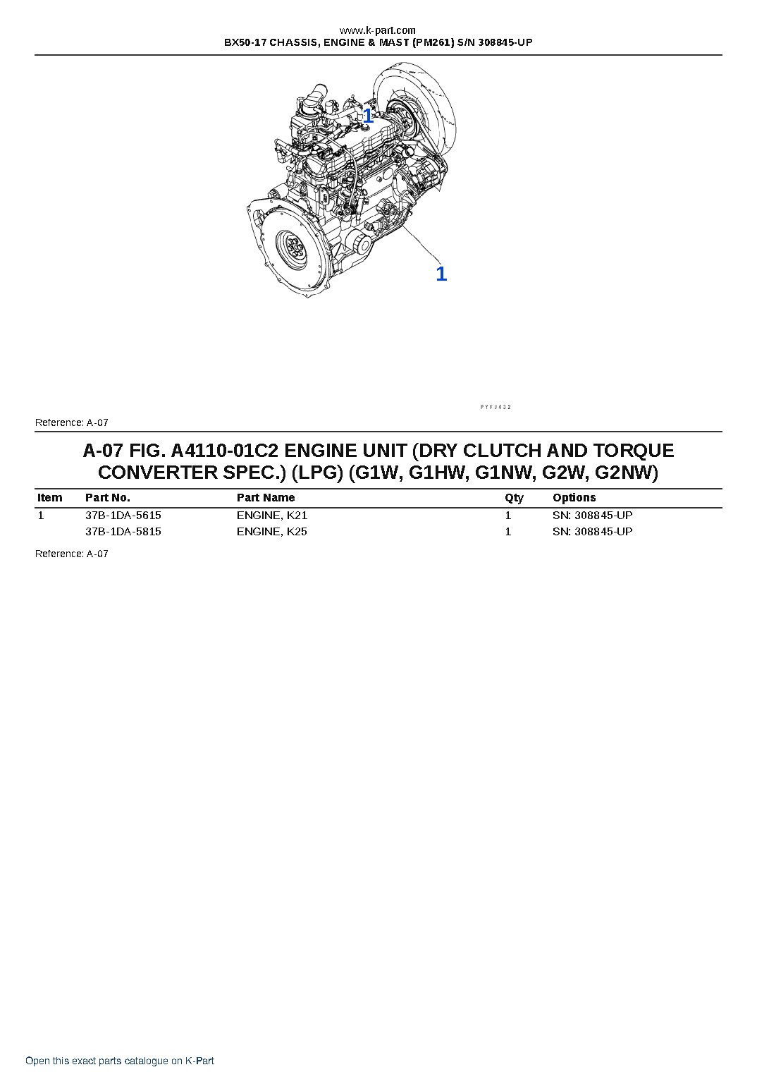 BX50-17 CHASSIS, ENGINE & MAST (PM261) S/N 308845-UP – sample page 7