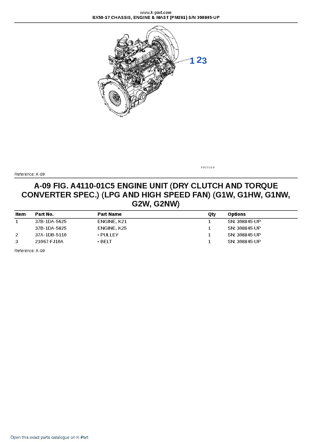 BX50-17 CHASSIS, ENGINE & MAST (PM261) S/N 308845-UP – sample page 9