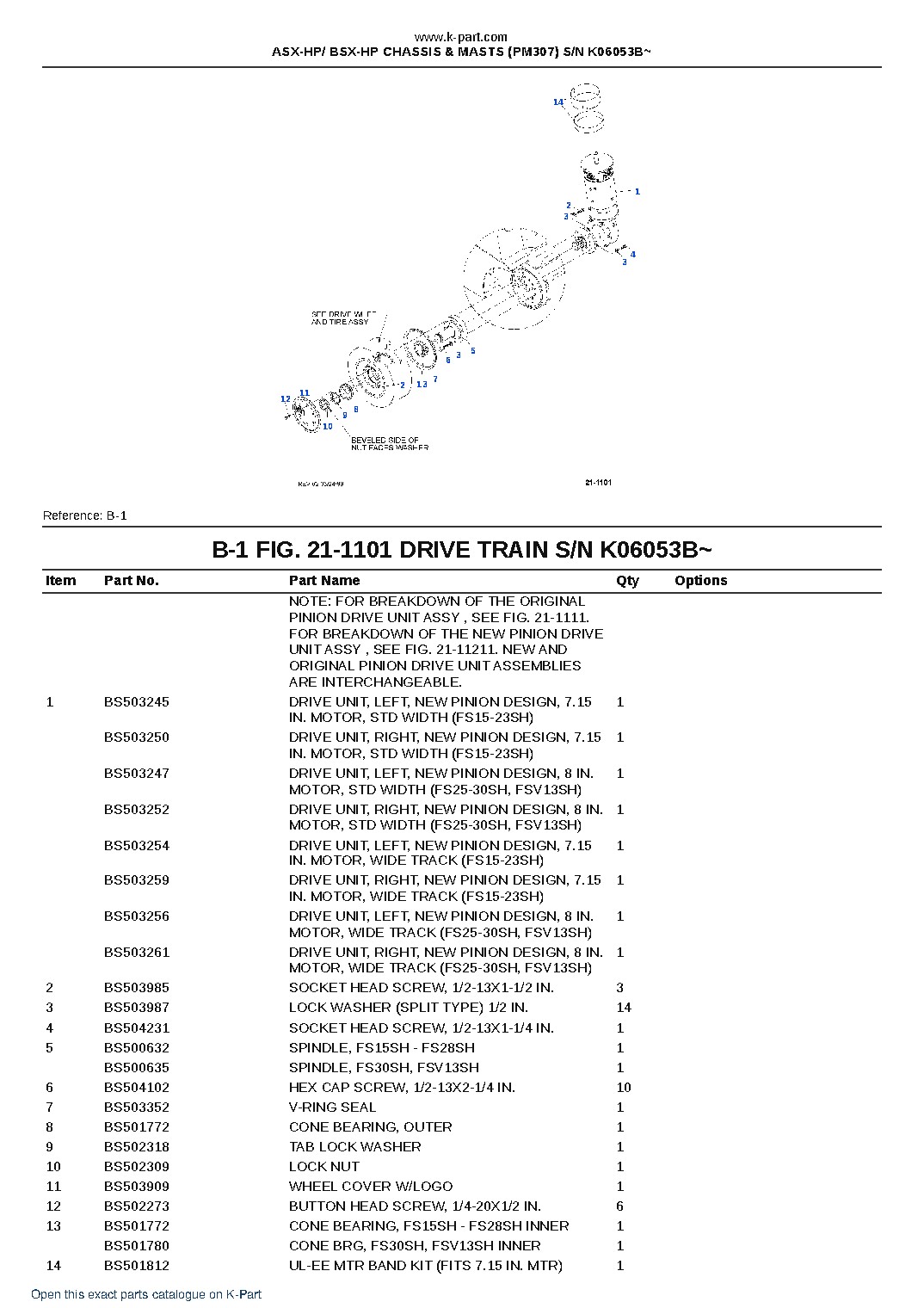 ASX-HP/ BSX-HP CHASSIS & MASTS (PM307) S/N K06053B~ – sample page 2