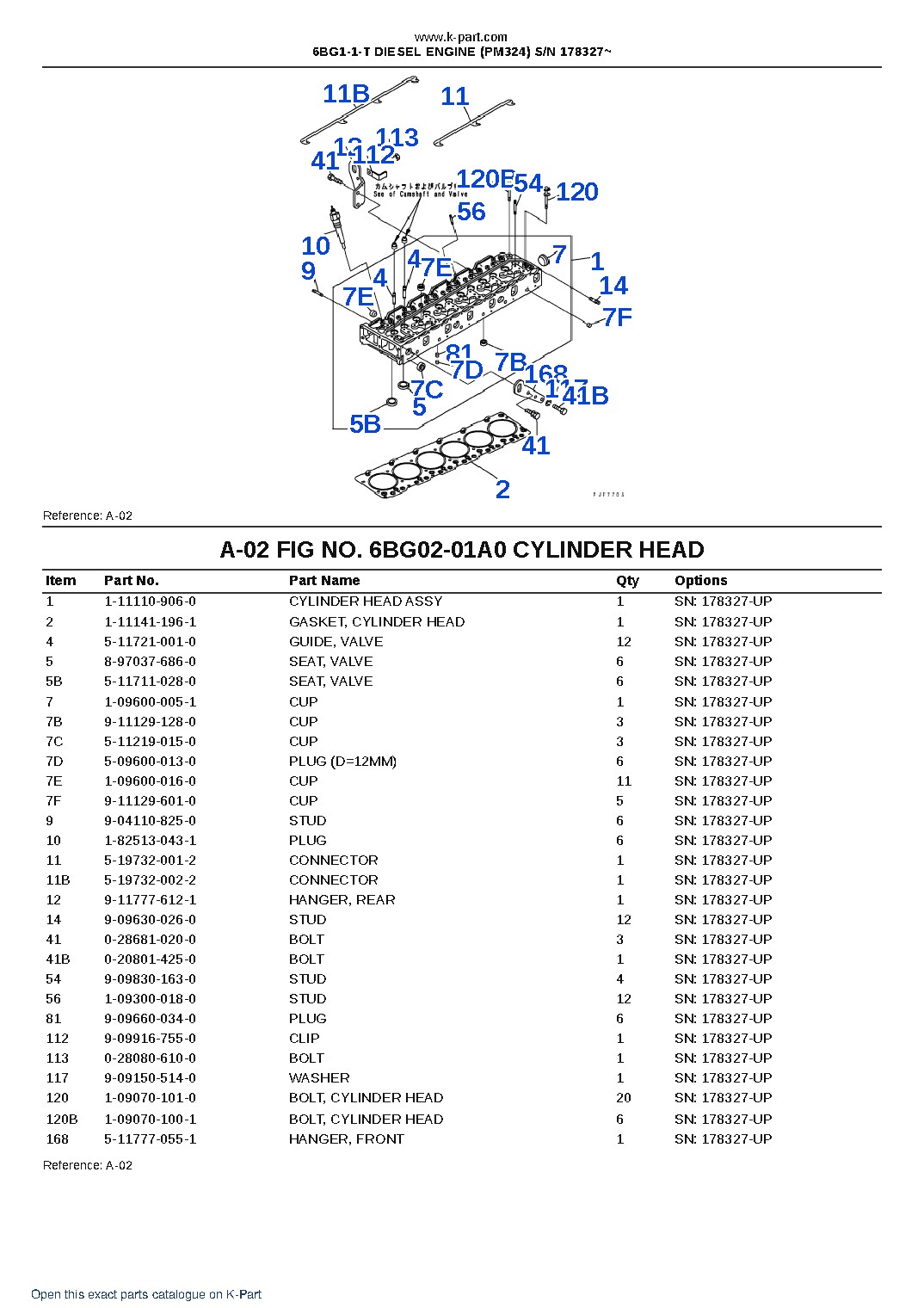 6BG1-1-T DIESEL ENGINE (PM324) S/N 178327~ – sample page 2 6BG1-1-T DIESEL ENGINE (PM324) S/N 178327~ – sample page 2