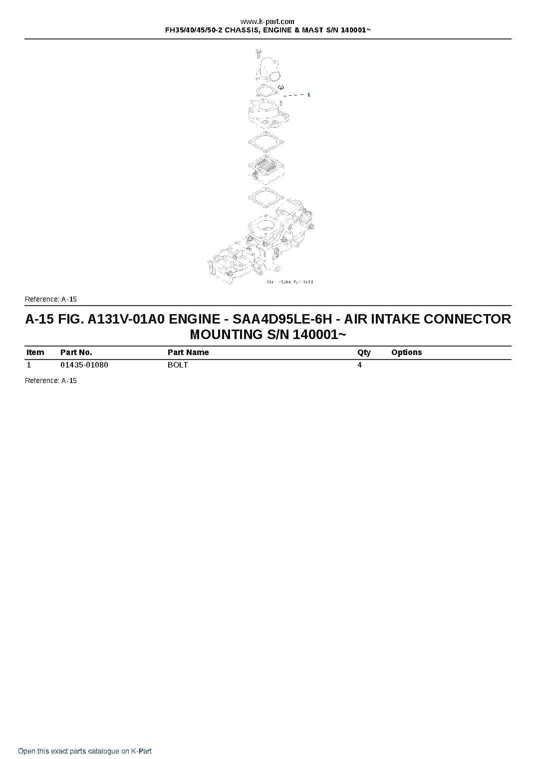 FH35/40/45/50-2 CHASSIS, ENGINE & MAST S/N 140001~ – sample page 8 FH35/40/45/50-2 CHASSIS, ENGINE & MAST S/N 140001~ – sample page 8