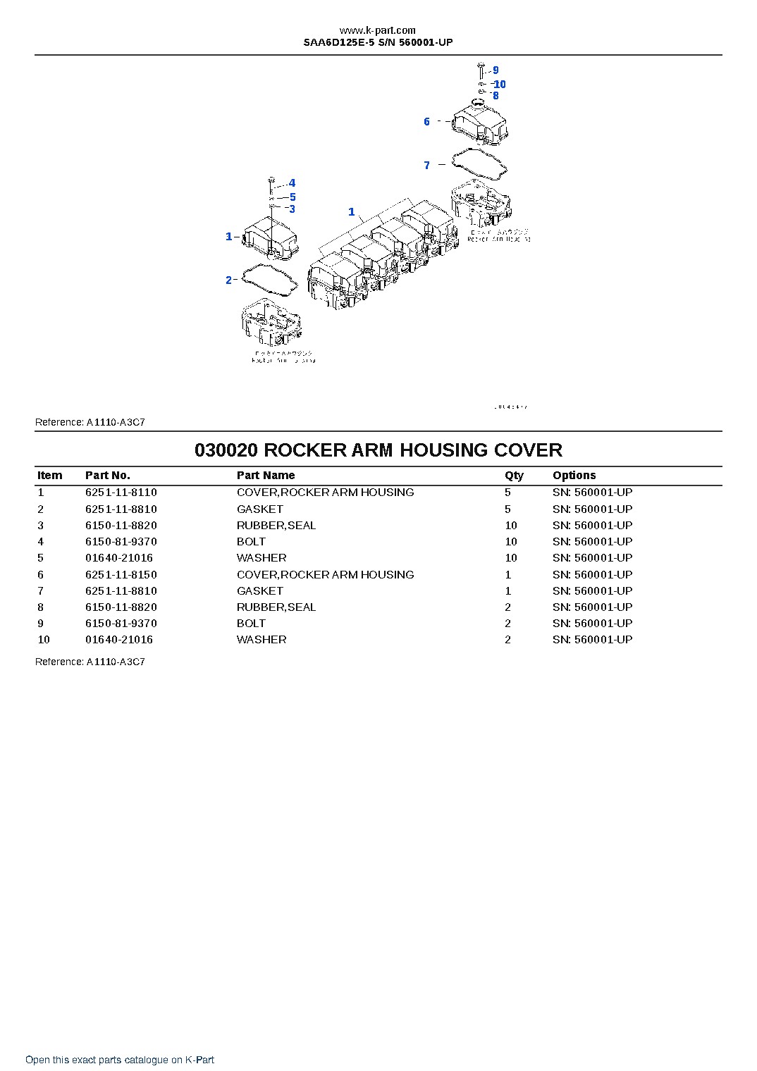 SAA6D125E-5 S/N 560001-UP – sample page 3 SAA6D125E-5 S/N 560001-UP – sample page 3
