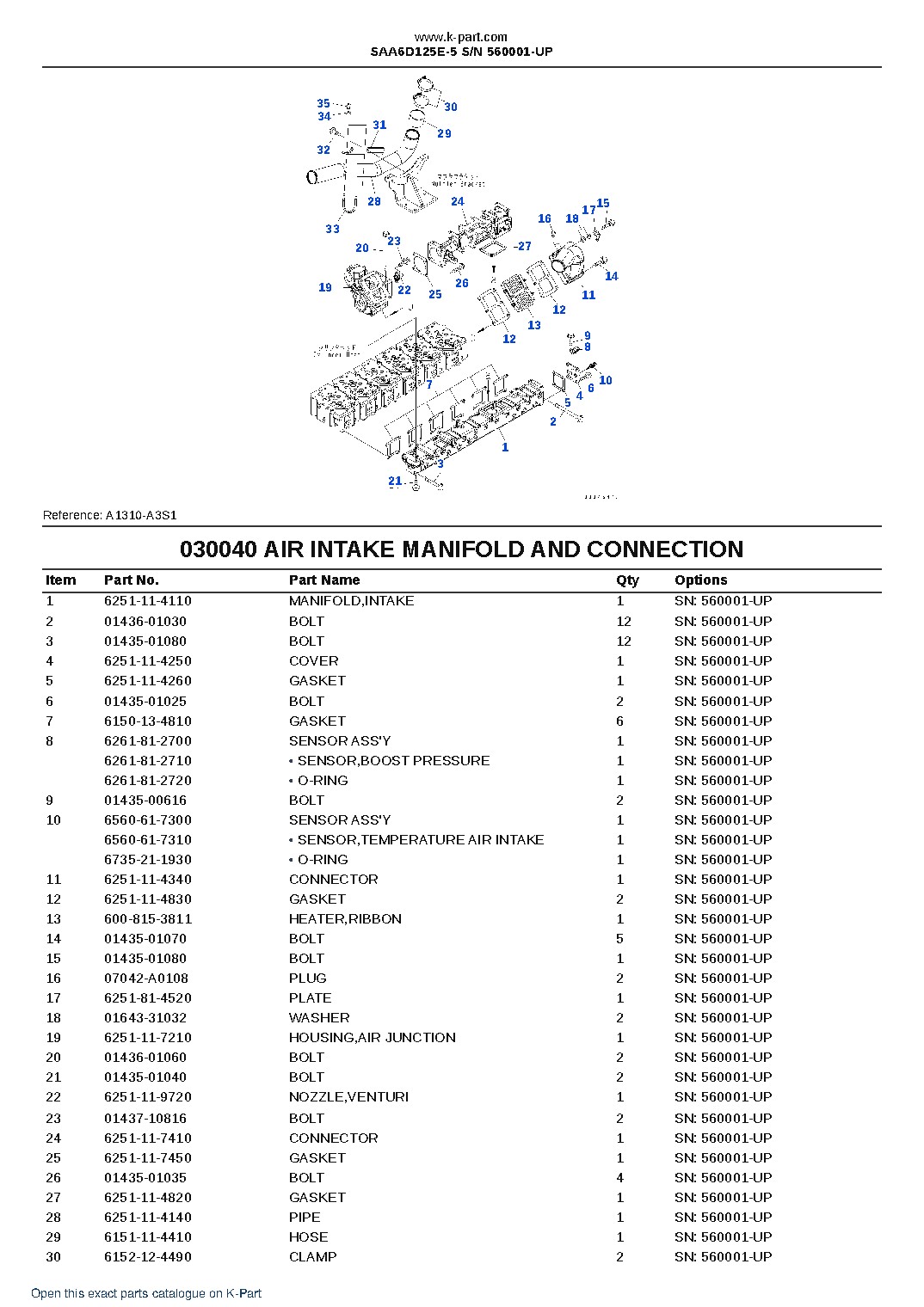 SAA6D125E-5 S/N 560001-UP – sample page 5 SAA6D125E-5 S/N 560001-UP – sample page 5