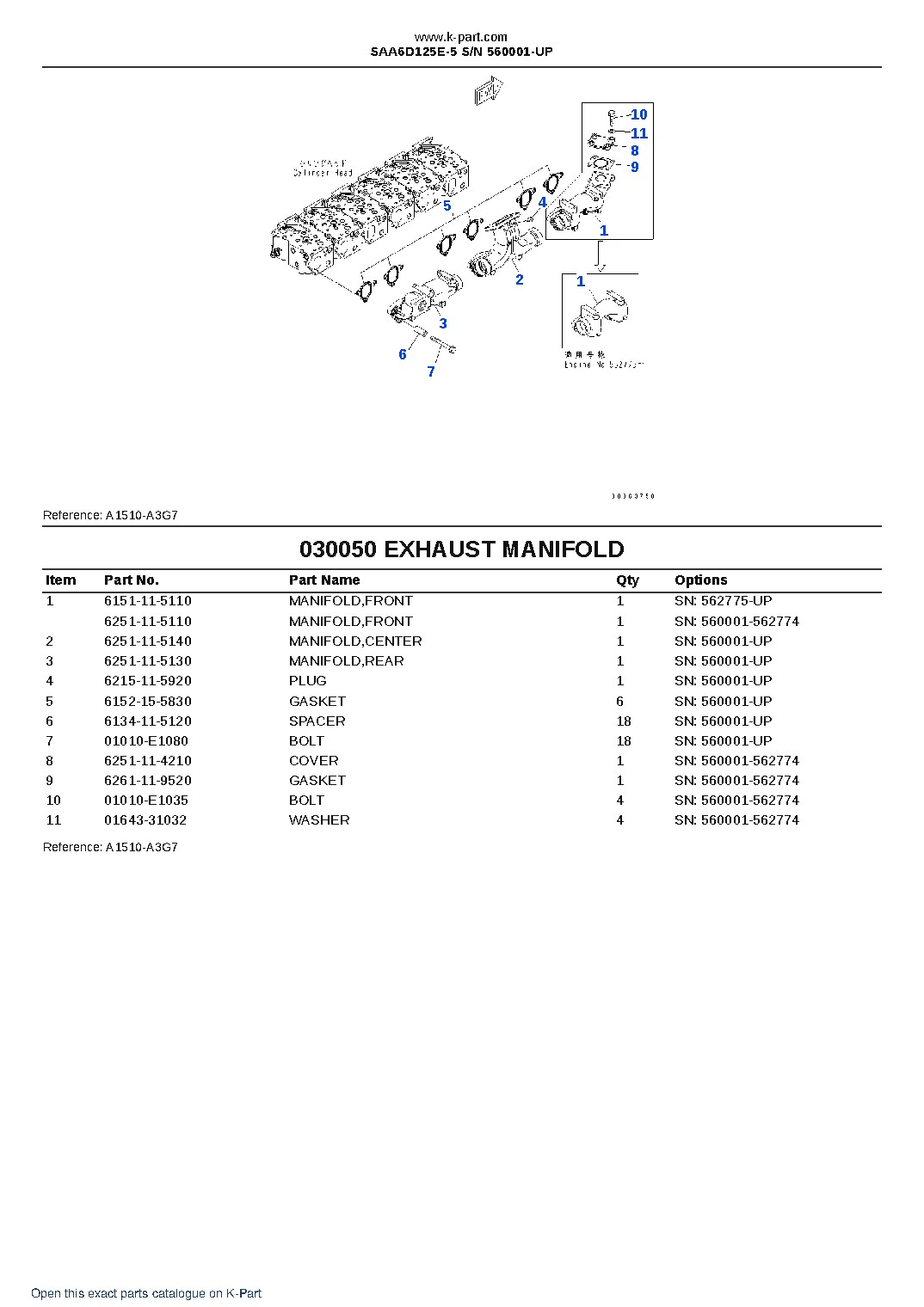SAA6D125E-5 S/N 560001-UP – sample page 7 SAA6D125E-5 S/N 560001-UP – sample page 7