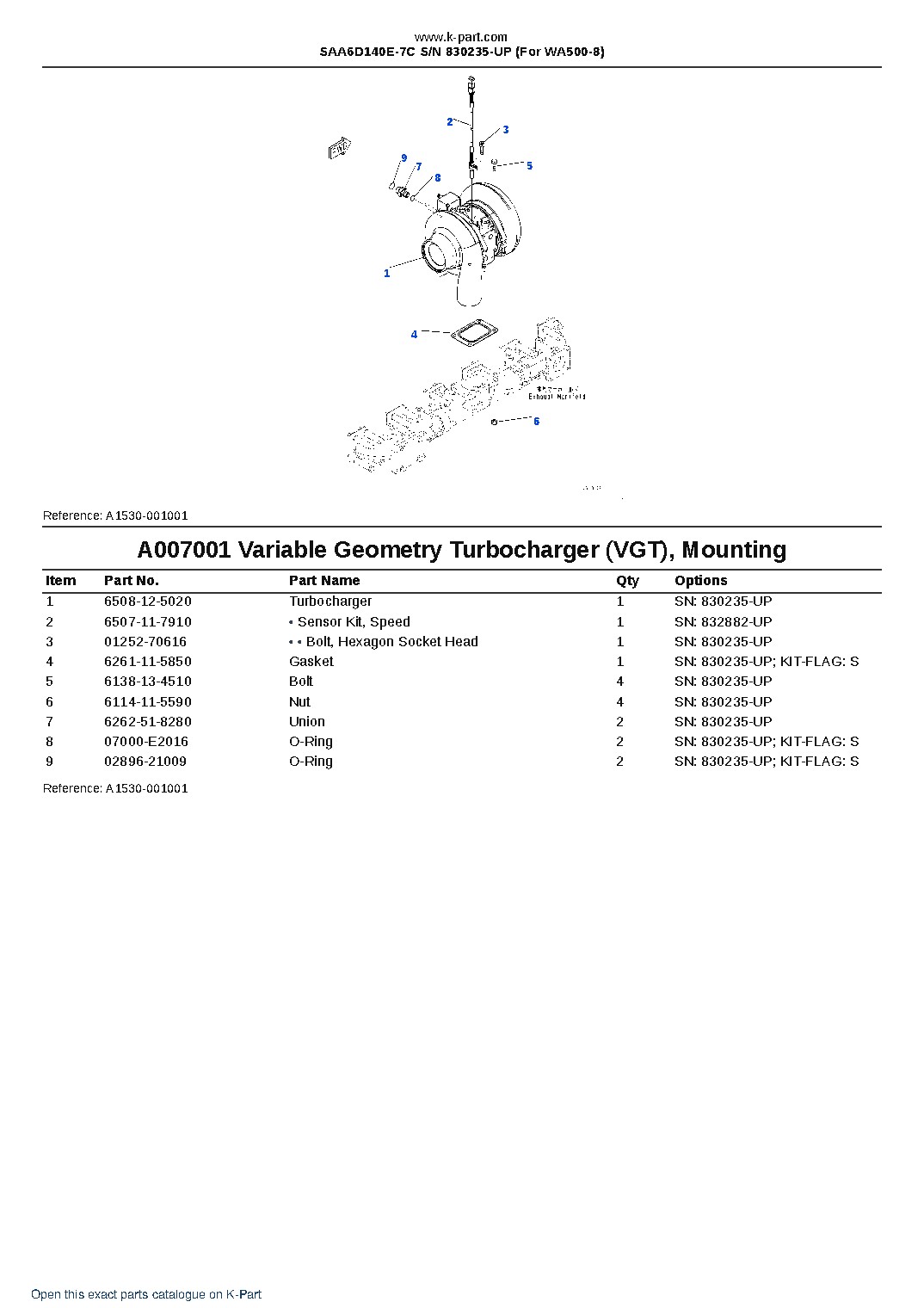 SAA6D140E-7C S/N 830235-UP (For WA500-8) – sample page 9 SAA6D140E-7C S/N 830235-UP (For WA500-8) – sample page 9