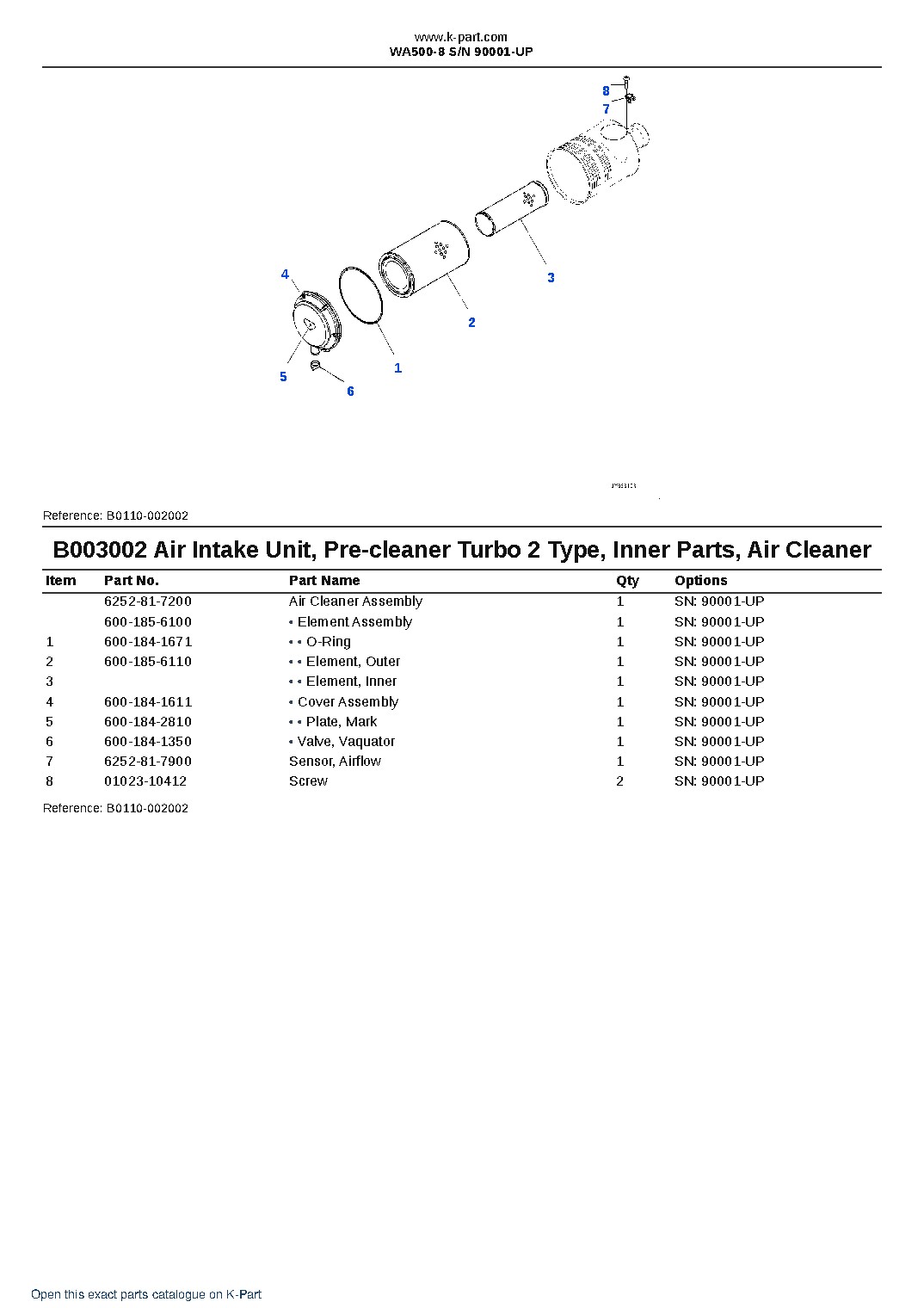 WA500-8 S/N 90001-UP – sample page 8