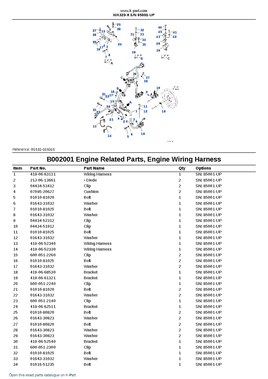 WA320-8 S/N 85001-UP – sample page 2