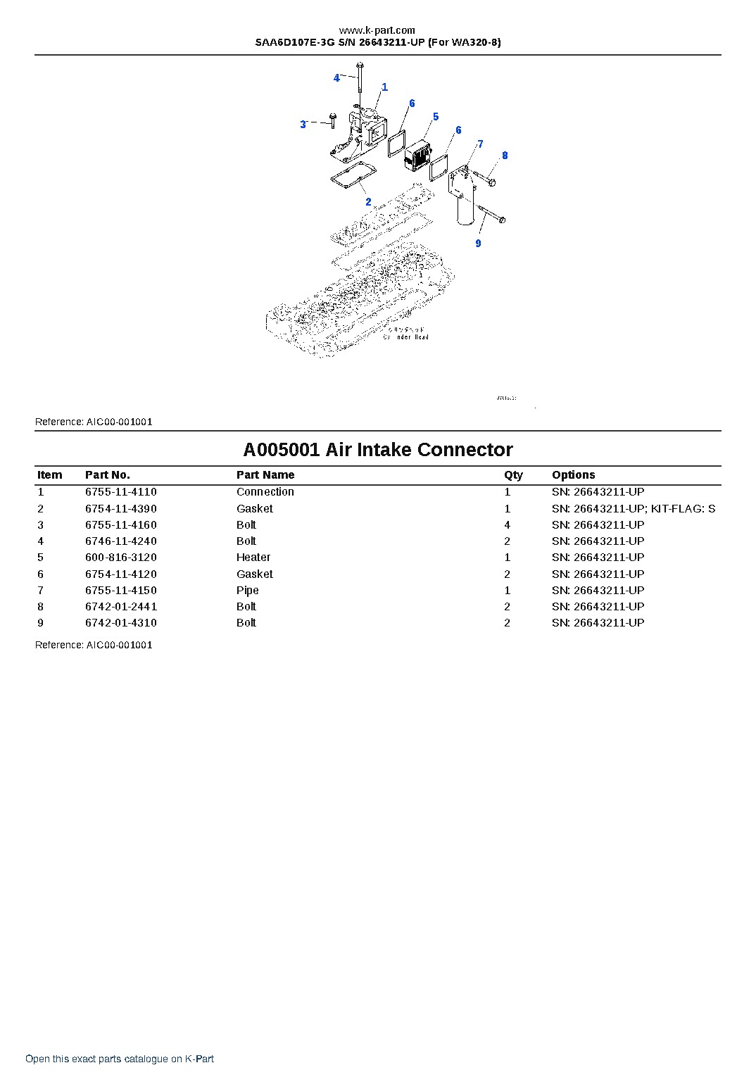 SAA6D107E-3G S/N 26643211-UP (For WA320-8) – sample page 5