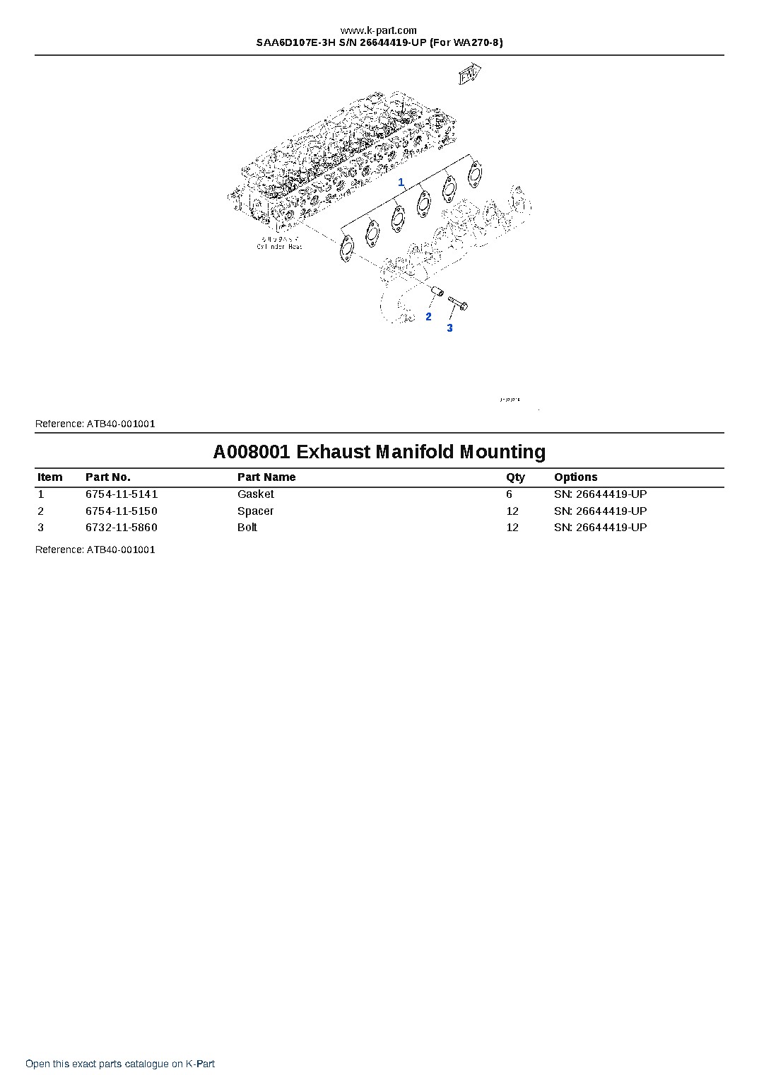 SAA6D107E-3H S/N 26644419-UP (For WA270-8) – sample page 8