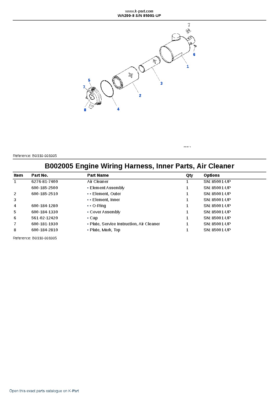 WA200-8 S/N 85001-UP – sample page 7