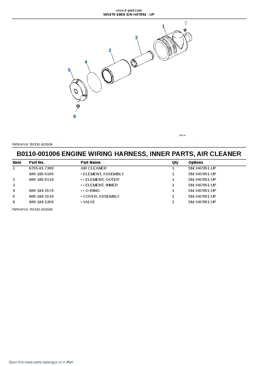 WA475-10E0 S/N H47051 – UP – sample page 10 WA475-10E0 S/N H47051 – UP – sample page 10