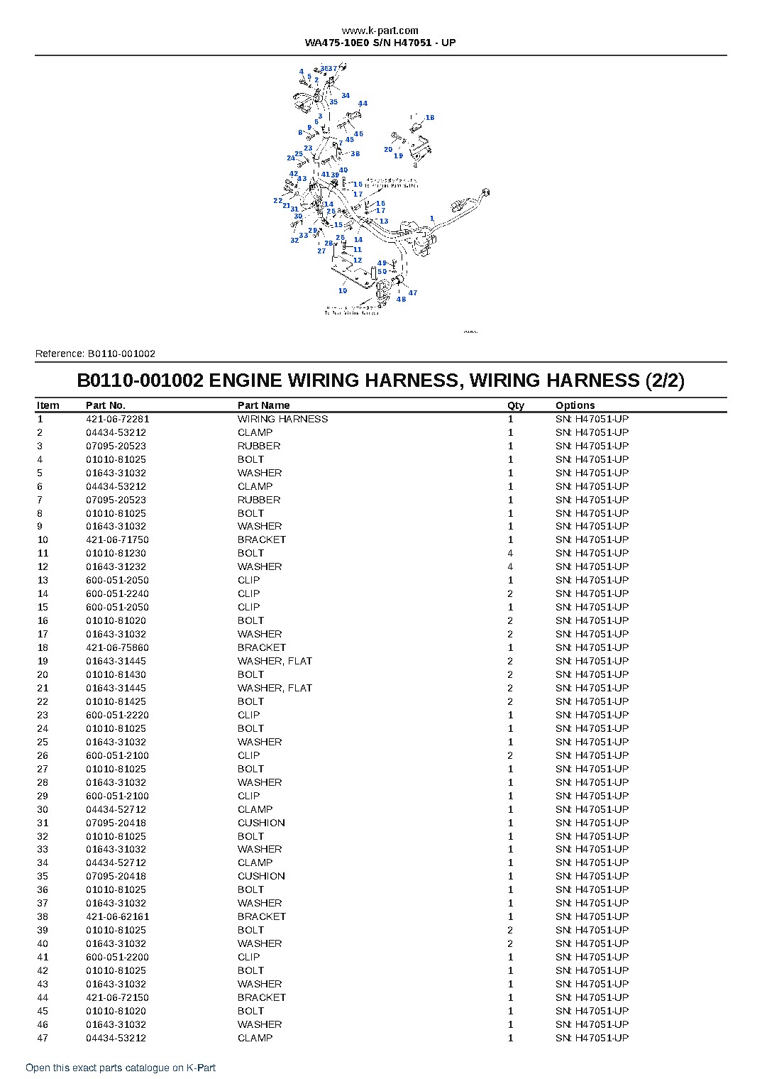 WA475-10E0 S/N H47051 – UP – sample page 4 WA475-10E0 S/N H47051 – UP – sample page 4