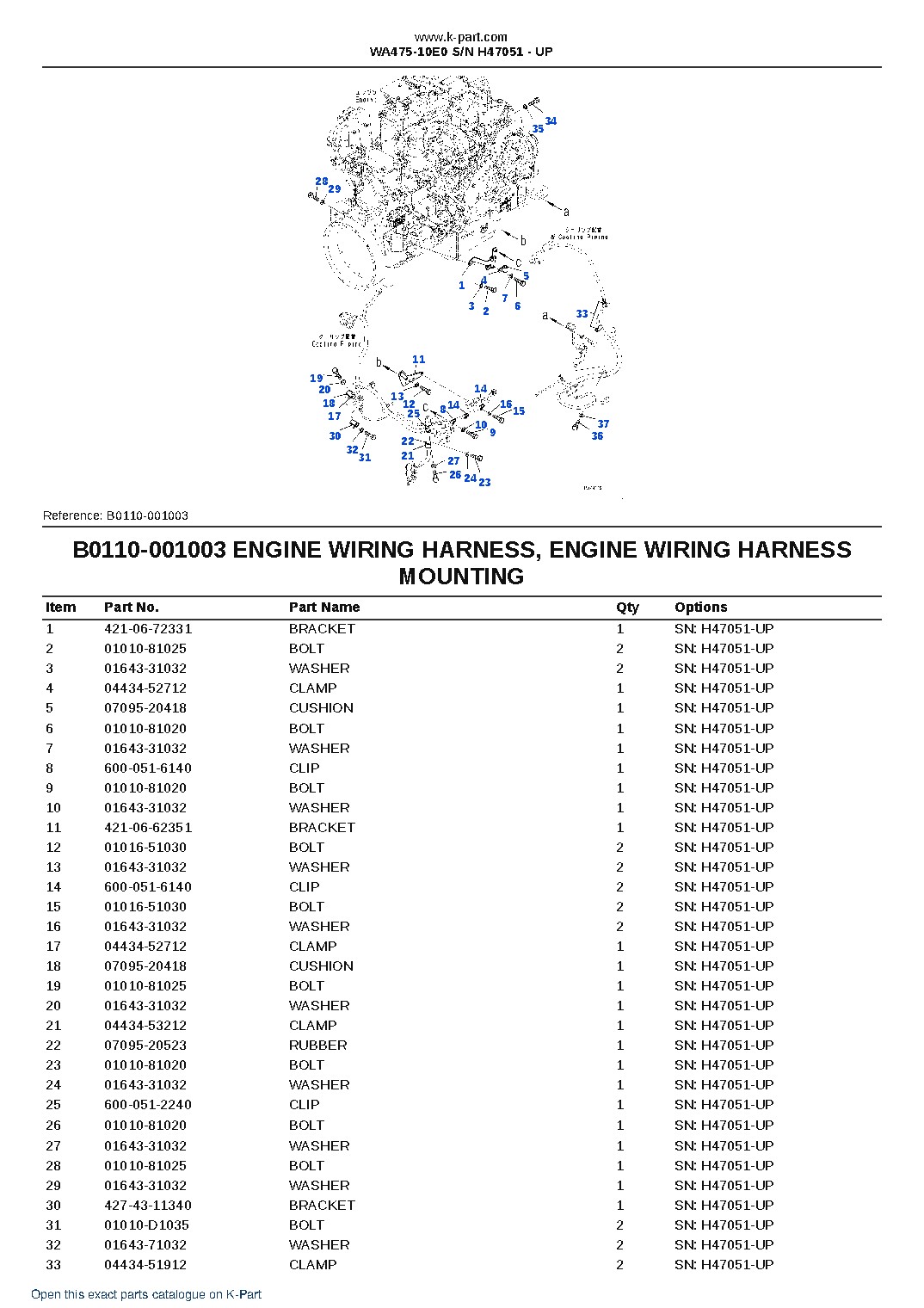 WA475-10E0 S/N H47051 – UP – sample page 6 WA475-10E0 S/N H47051 – UP – sample page 6