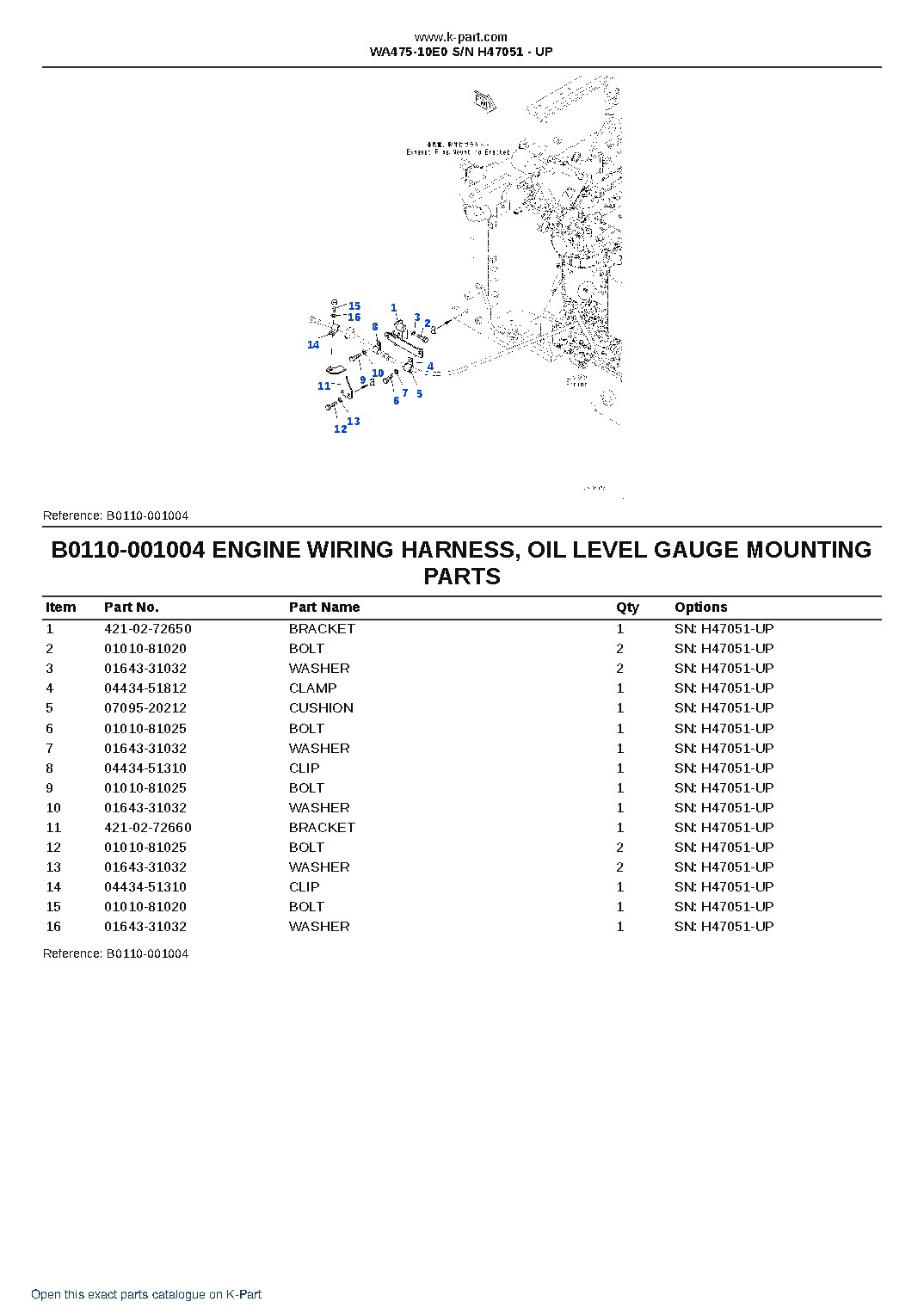 WA475-10E0 S/N H47051 – UP – sample page 8 WA475-10E0 S/N H47051 – UP – sample page 8