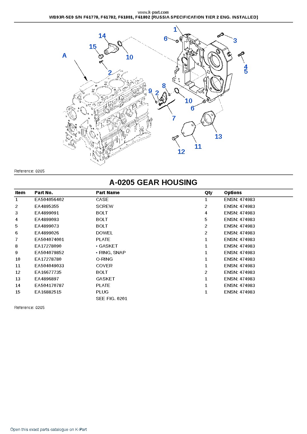 WB93R-5E0 S/N F61778, F61782, F61801, F61802 (RUSSIA SPECIFICATION TIER 2 ENG. INSTALLED) – sample page 10