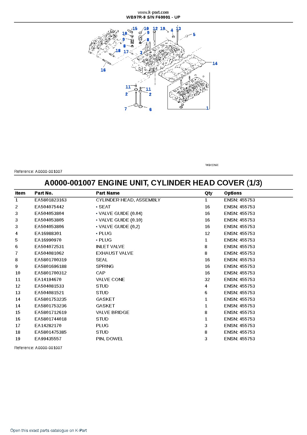 WB97R-8 S/N F60001 – UP – sample page 7 WB97R-8 S/N F60001 – UP – sample page 7