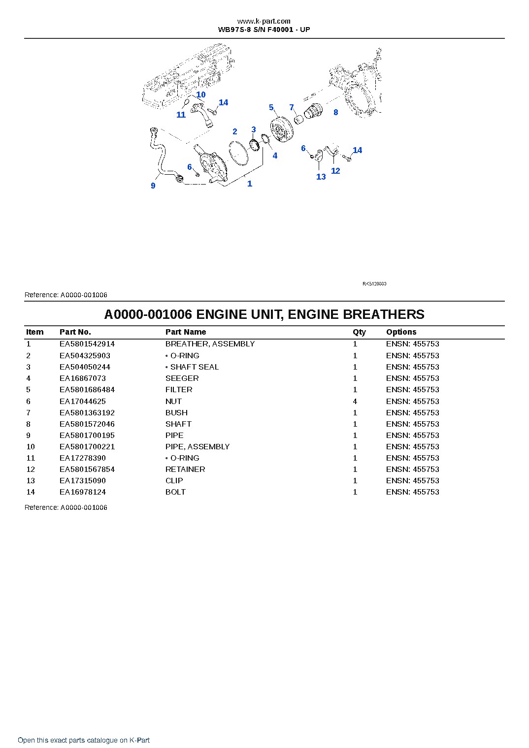 WB97S-8 S/N F40001 – UP – sample page 6 WB97S-8 S/N F40001 – UP – sample page 6