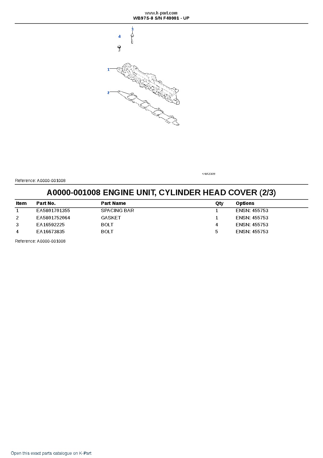 WB97S-8 S/N F40001 – UP – sample page 8 WB97S-8 S/N F40001 – UP – sample page 8