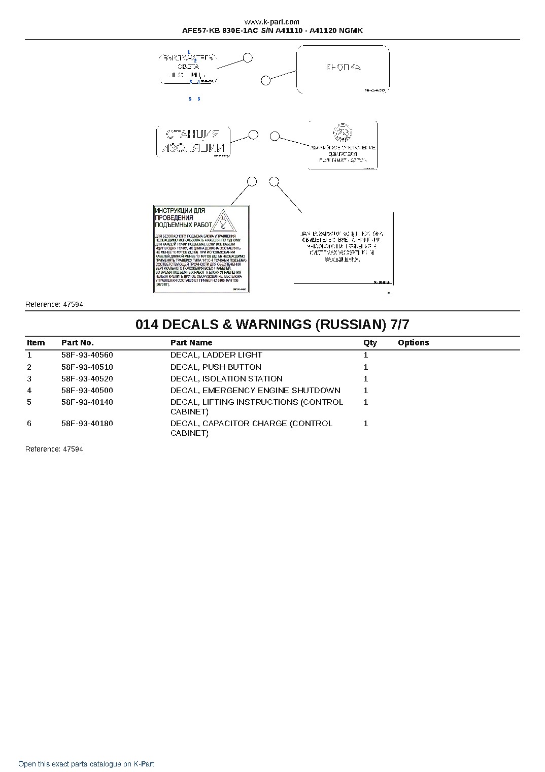 AFE57-KB 830E-1AC S/N A41110 – A41120  NGMK – sample page 7