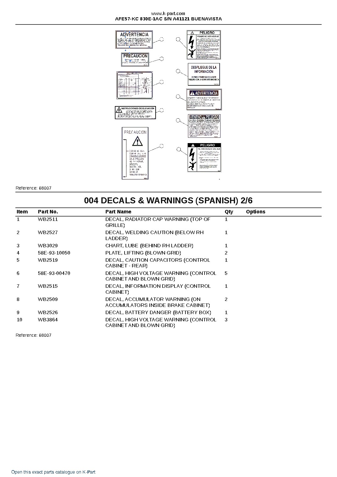 AFE57-KC 830E-1AC S/N A41121 BUENAVISTA – sample page 2 AFE57-KC 830E-1AC S/N A41121 BUENAVISTA – sample page 2