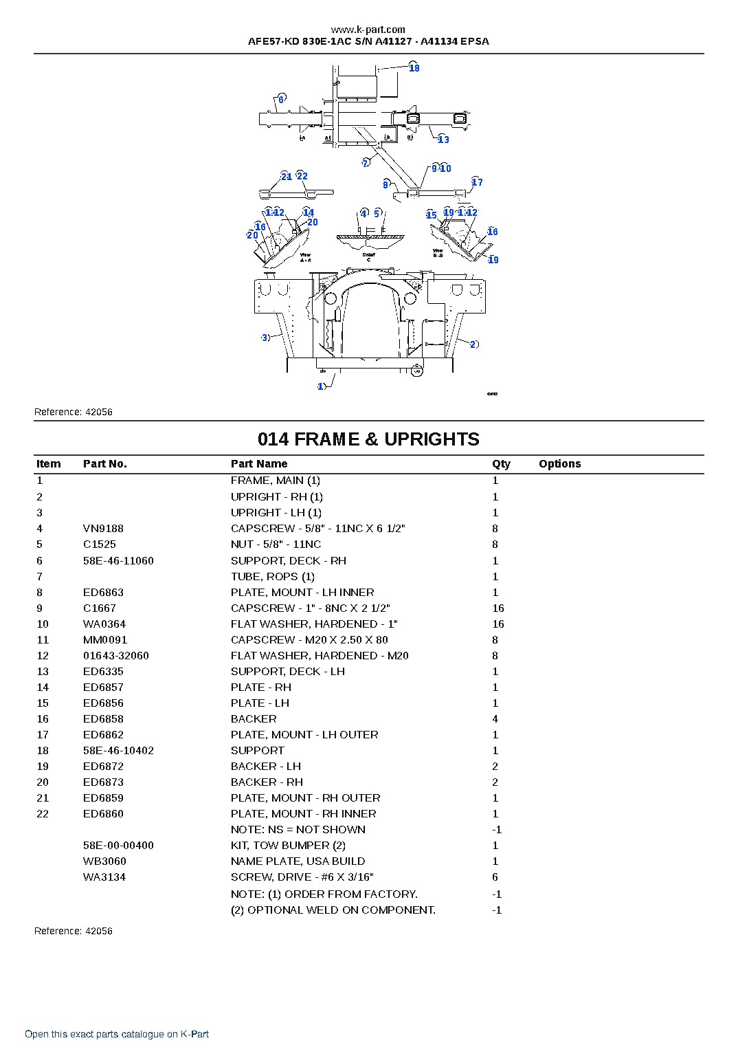 AFE57-KD 830E-1AC S/N A41127 – A41134  EPSA – sample page 7
