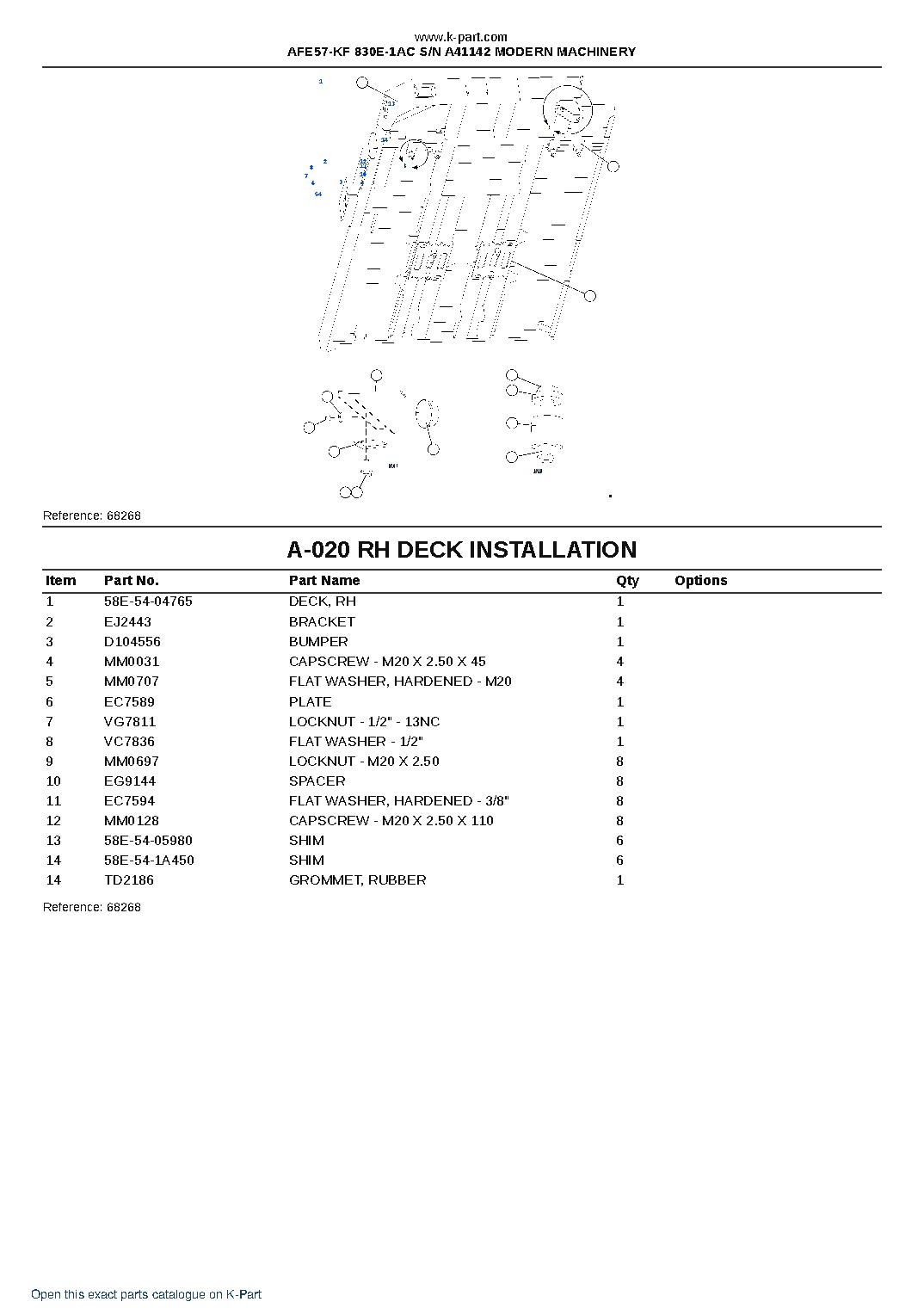 AFE57-KF 830E-1AC S/N A41142 MODERN MACHINERY – sample page 10 AFE57-KF 830E-1AC S/N A41142 MODERN MACHINERY – sample page 10
