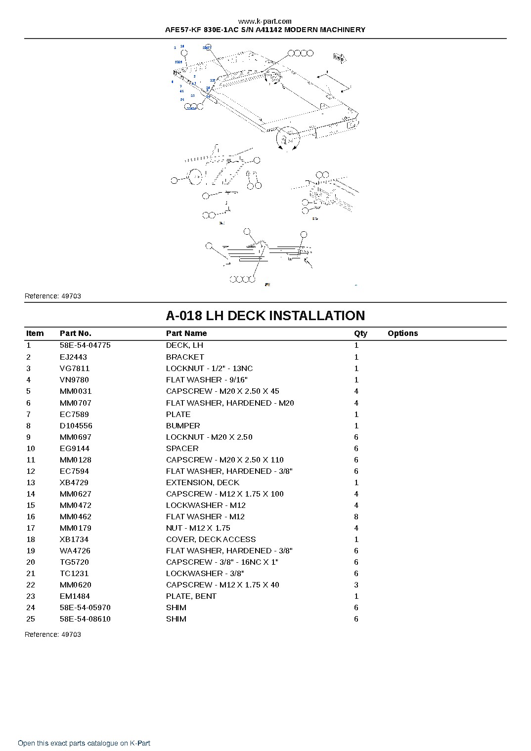 AFE57-KF 830E-1AC S/N A41142 MODERN MACHINERY – sample page 9 AFE57-KF 830E-1AC S/N A41142 MODERN MACHINERY – sample page 9