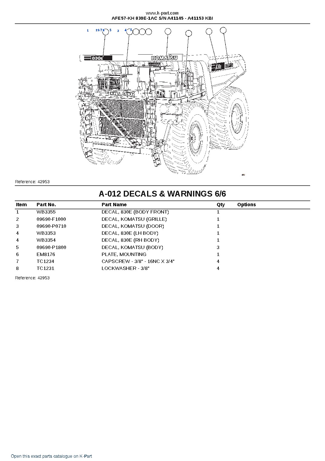 AFE57-KH 830E-1AC S/N A41145 – A41153 KBI – sample page 6 AFE57-KH 830E-1AC S/N A41145 – A41153 KBI – sample page 6