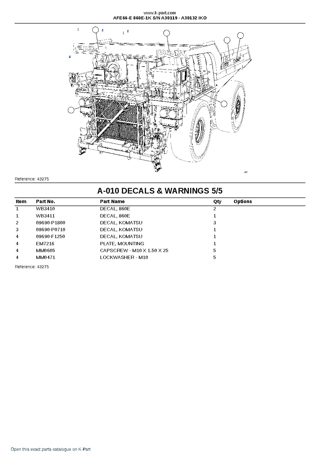 AFE66-E 860E-1K S/N A30119 – A30132  IKO – sample page 5