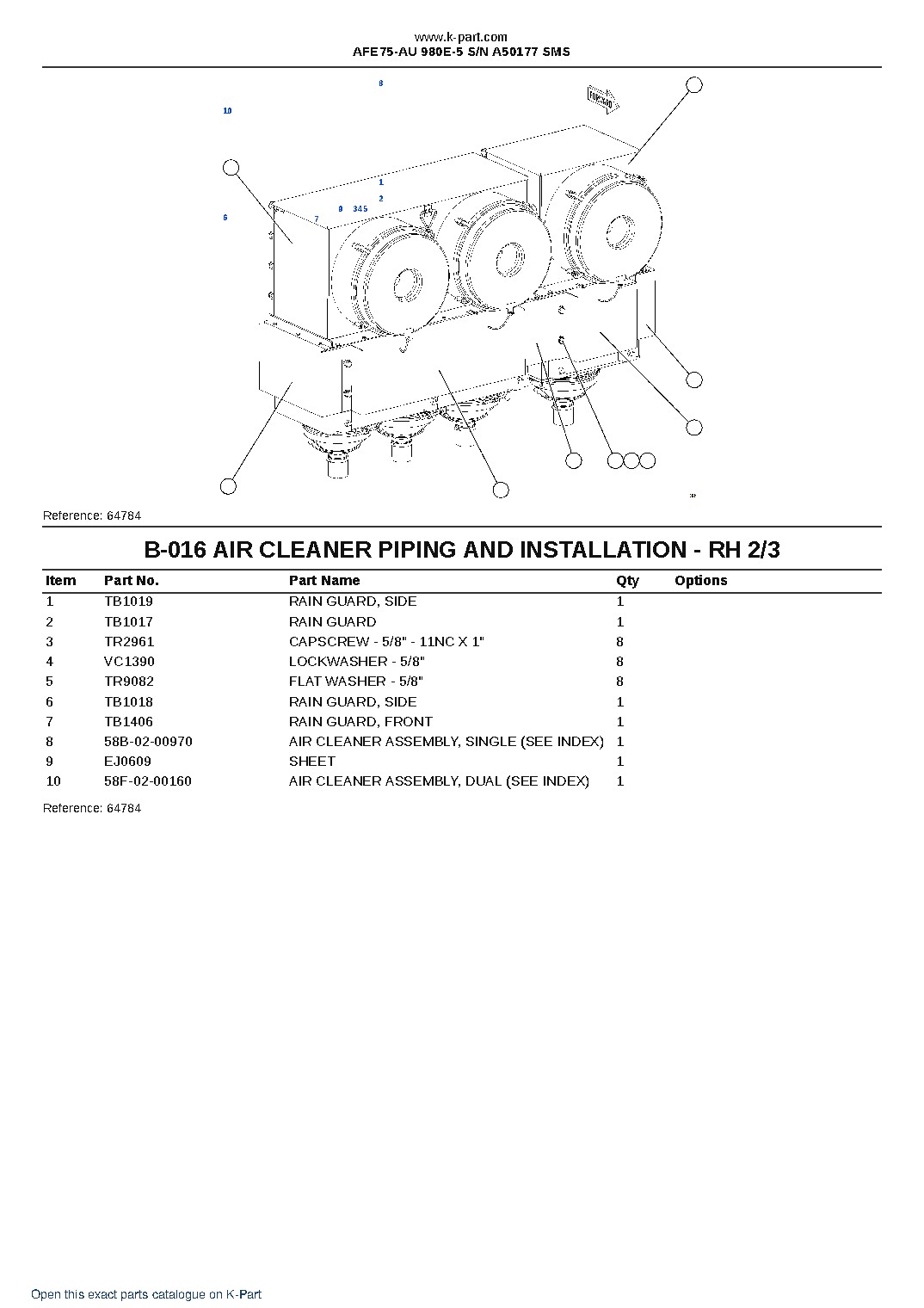 AFE75-AU 980E-5 S/N A50177 SMS – sample page 8 AFE75-AU 980E-5 S/N A50177 SMS – sample page 8