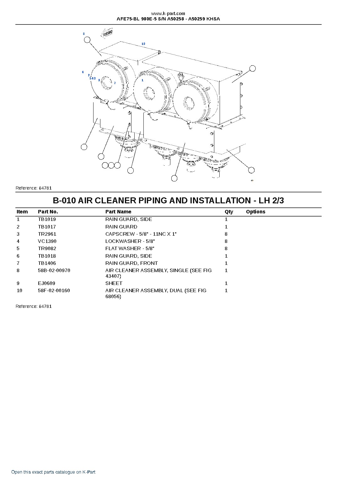 AFE75-BL 980E-5 S/N A50258 – A50259 KHSA – sample page 5 AFE75-BL 980E-5 S/N A50258 – A50259 KHSA – sample page 5