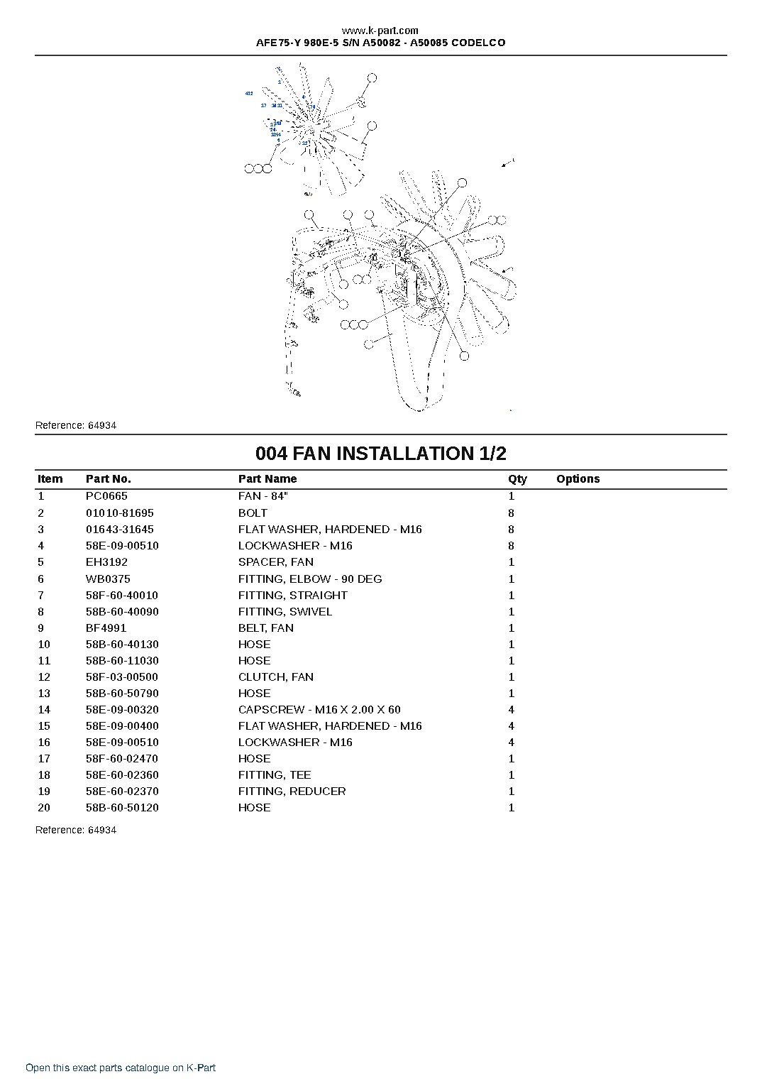AFE75-Y 980E-5 S/N A50082 – A50085 CODELCO – sample page 2 AFE75-Y 980E-5 S/N A50082 – A50085 CODELCO – sample page 2