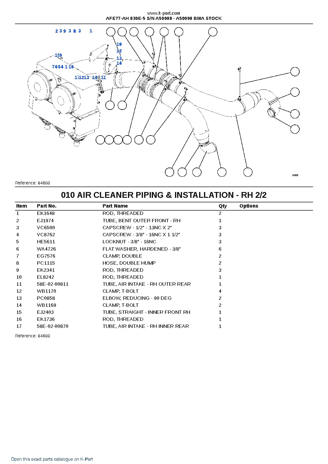 AFE77-AH 830E-5 S/N A50088 – A50098 BMA STOCK – sample page 6 AFE77-AH 830E-5 S/N A50088 – A50098 BMA STOCK – sample page 6