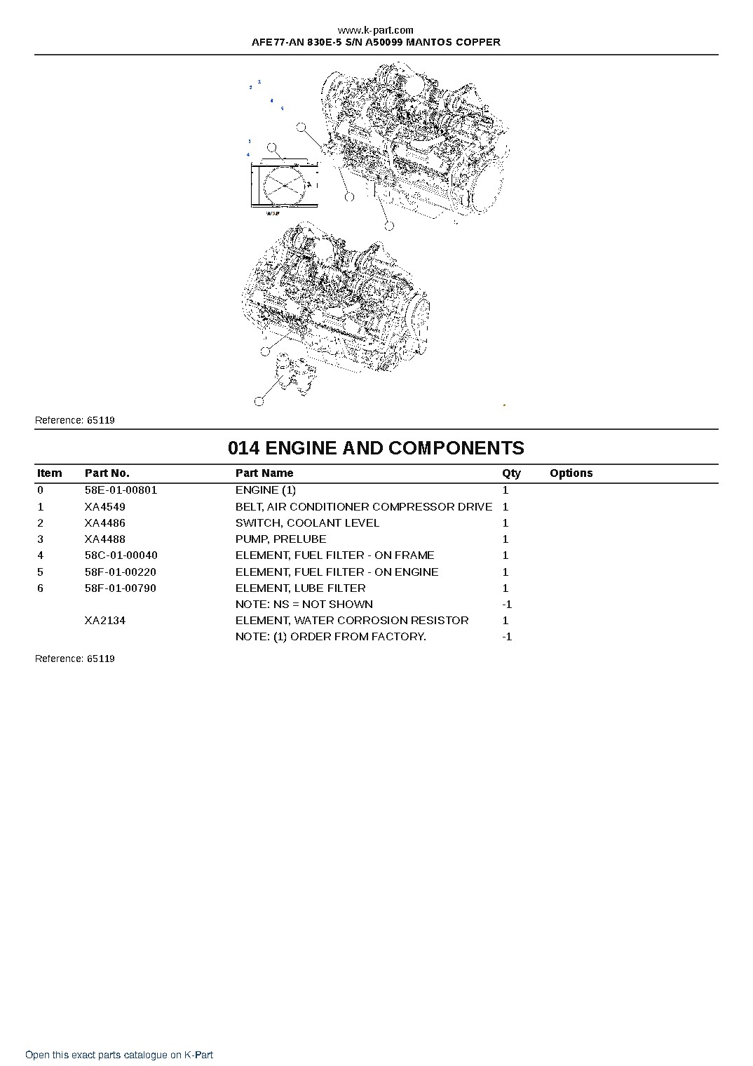 AFE77-AN 830E-5 S/N A50099  MANTOS COPPER – sample page 8