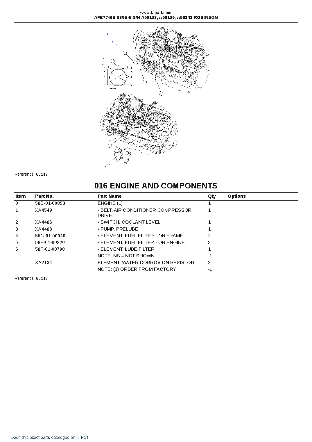 AFE77-BB 830E-5 S/N A50133, A50136, A50142  ROBINSON – sample page 9