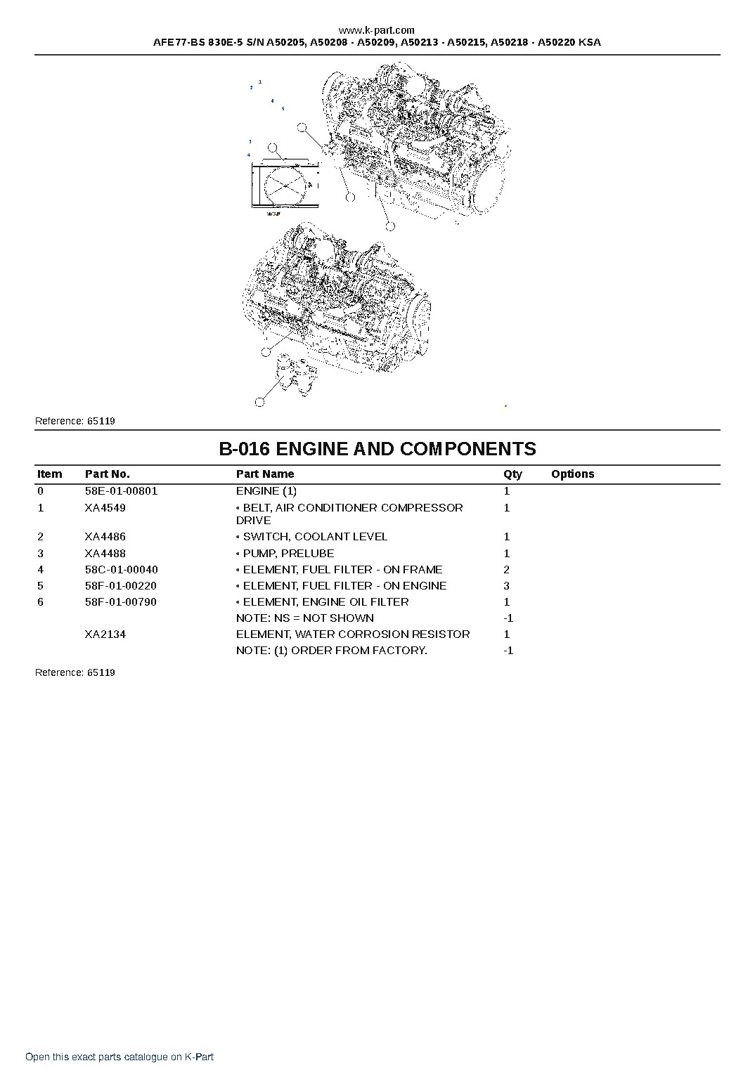 AFE77-BS 830E-5 S/N A50205, A50208 – A50209, A50213 – A50215, A50218 – A50220  KSA – sample page 9
