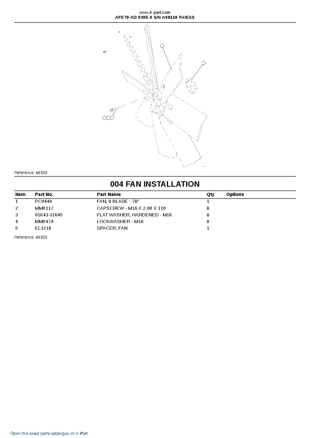 AFE78-AD 930E-5 S/N A40118  THIESS – sample page 2