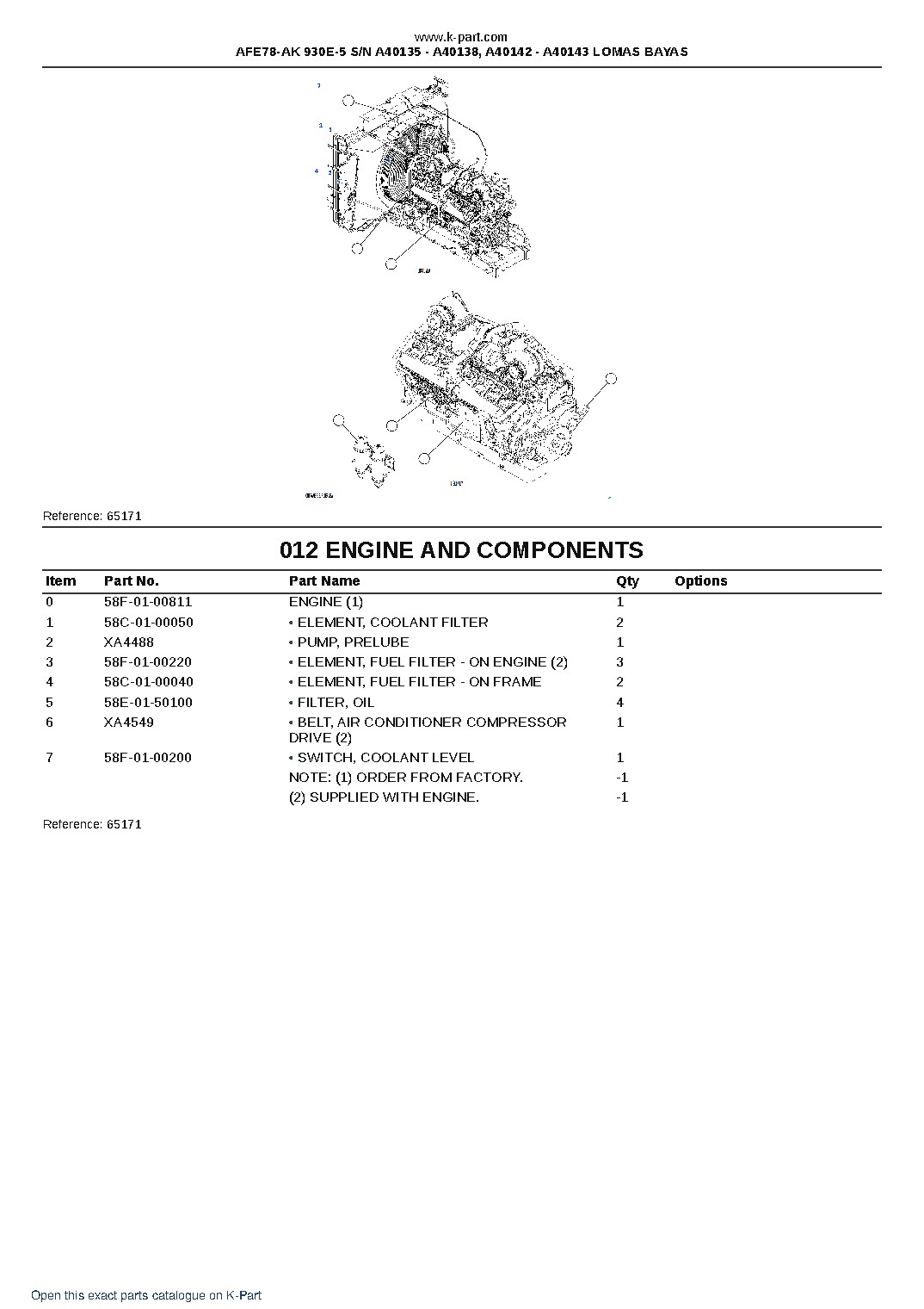 AFE78-AK 930E-5 S/N A40135 – A40138, A40142 – A40143  LOMAS BAYAS – sample page 6