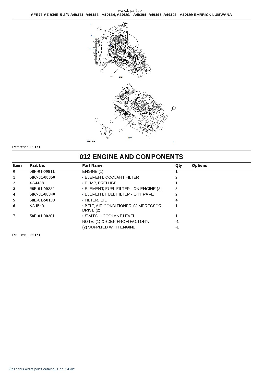 AFE78-AZ 930E-5 S/N A40171, A40183 – A40184, A40191 – A40194, A40196, A40198 – A40199 BARRICK LUMWANA – sample page 6 AFE78-AZ 930E-5 S/N A40171, A40183 – A40184, A40191 – A40194, A40196, A40198 – A40199 BARRICK LUMWANA – sample page 6