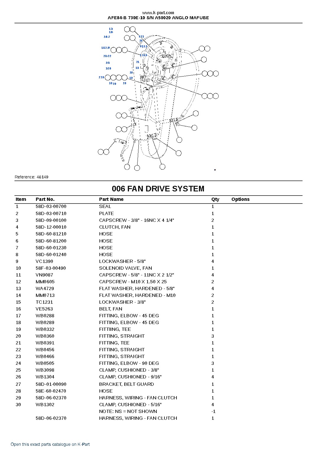 AFE84-B 730E-10 S/N A50020  ANGLO MAFUBE – sample page 3