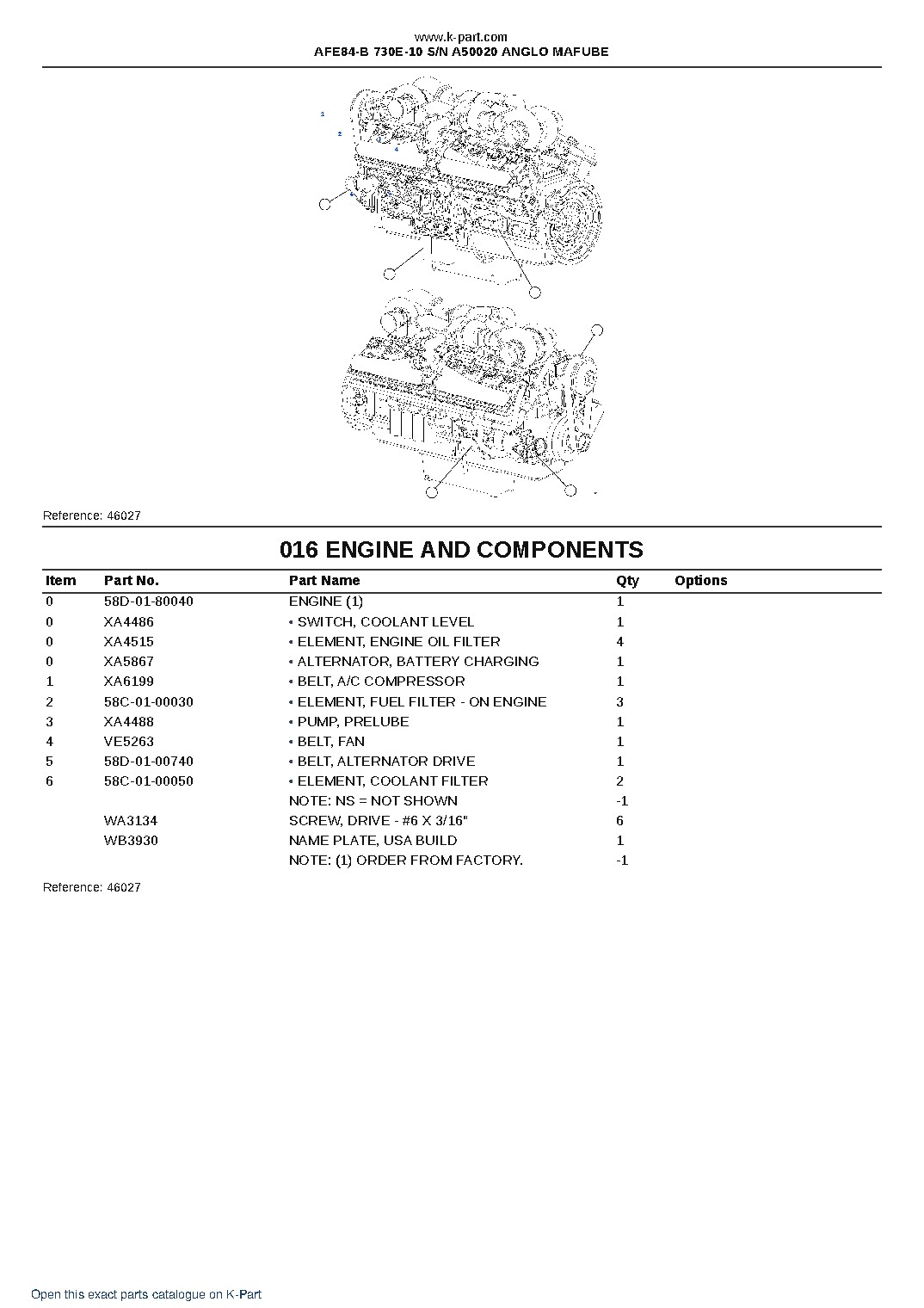 AFE84-B 730E-10 S/N A50020  ANGLO MAFUBE – sample page 9