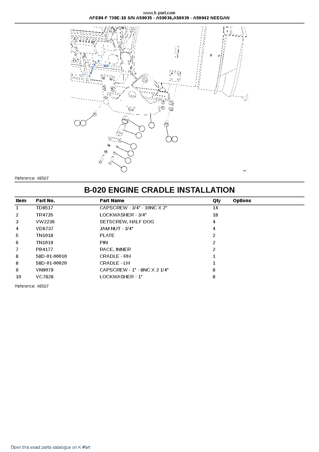 AFE84-F 730E-10 S/N A50035 – A50036,A50039 – A50042  NEEGAN – sample page 10