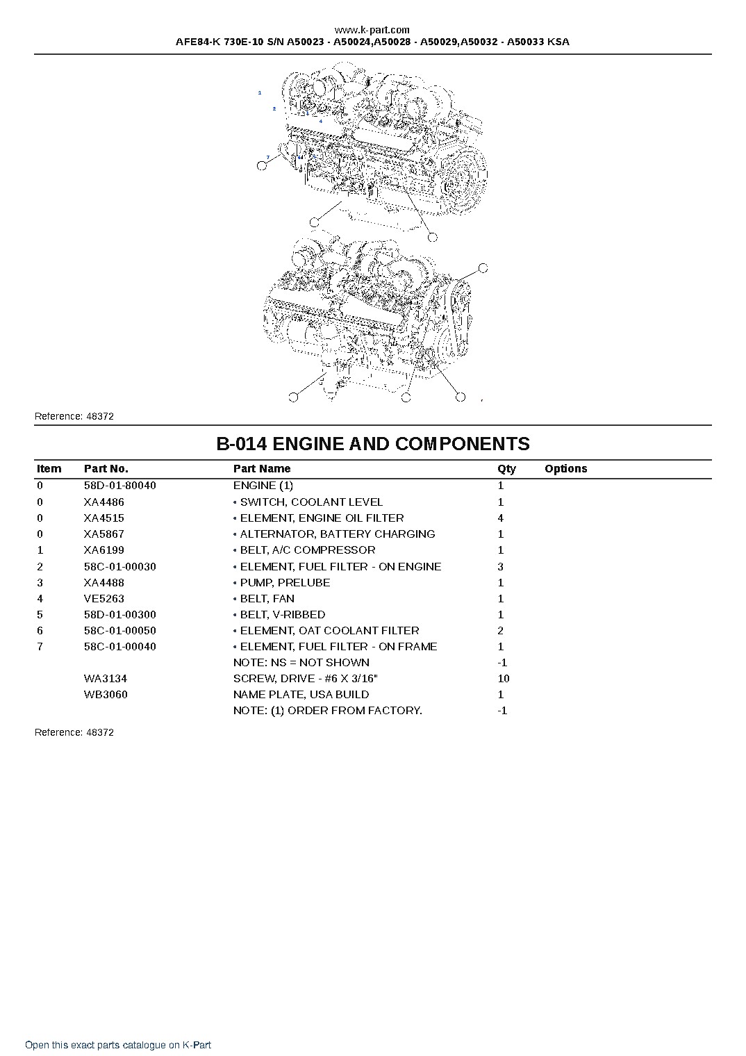AFE84-K 730E-10 S/N A50023 – A50024,A50028 – A50029,A50032 – A50033 KSA – sample page 7 AFE84-K 730E-10 S/N A50023 – A50024,A50028 – A50029,A50032 – A50033 KSA – sample page 7